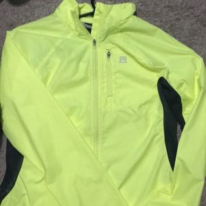 Neon yellow windbreaker